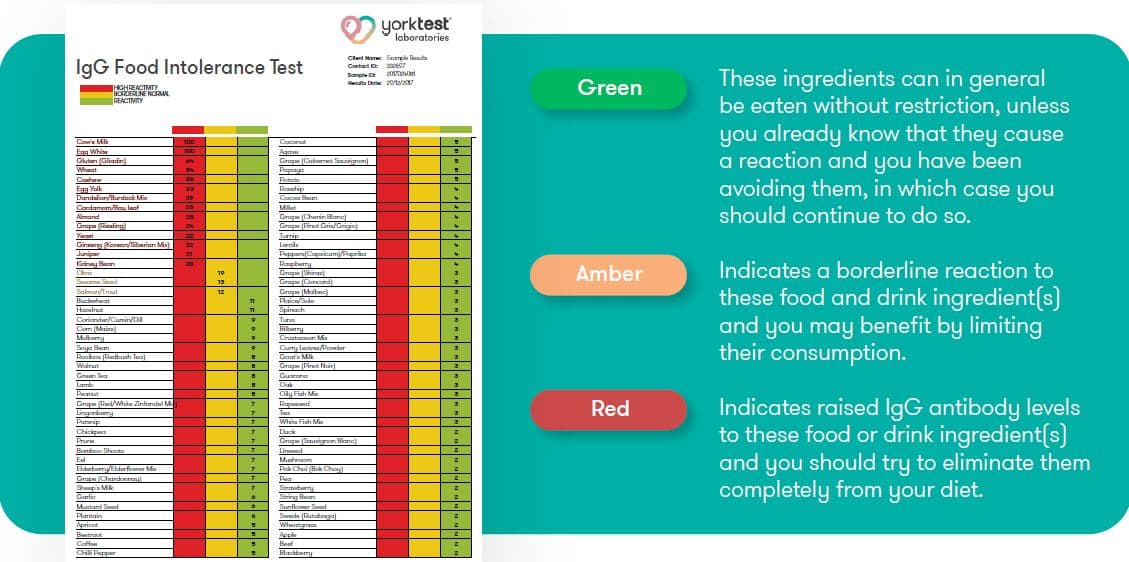 yorktest Food Intolerance Test