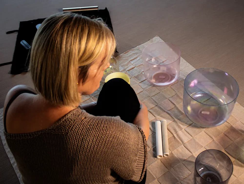 Sound healing session at Complete Health Clinic
