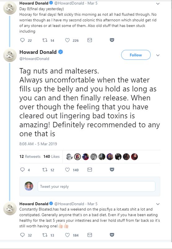 Howward twitter feed