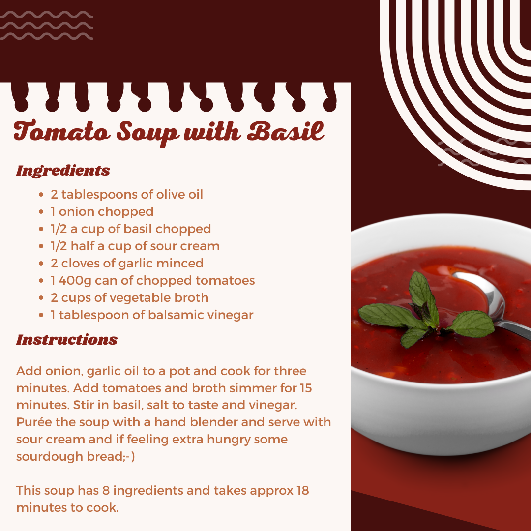 Tomato and basil soup recipe